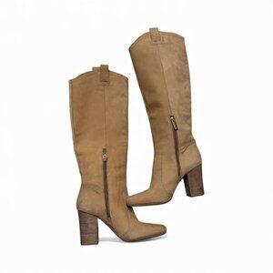 Louise et Cie Tan Leather Knee High Boots 6.5 | New | 3” Block Heel
